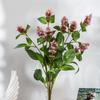 3 Head Artificial Pogostemon Stem Spike Flower Simulation Pogostemon Silk Faux Flower  Table Decor