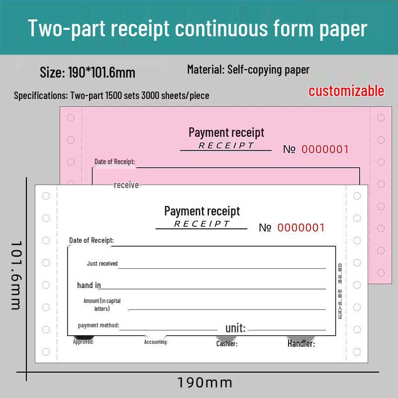 Custom Dot Matrix Print Paper: Multi-Part NCR Ticket Form