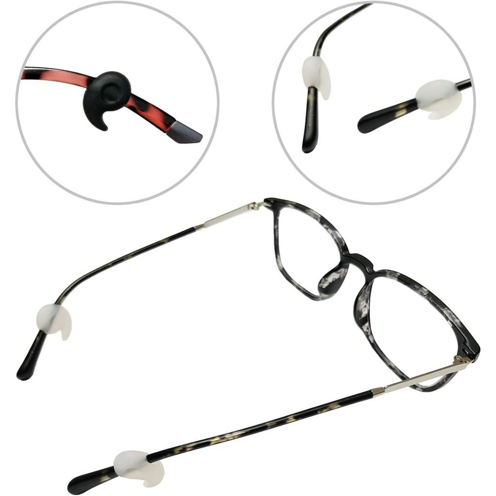 12 Paar Brillenhalter Silikon Brillenbügelhalter Anti-Rutsch Brillen Spectacle Stay Put Brillenstopper