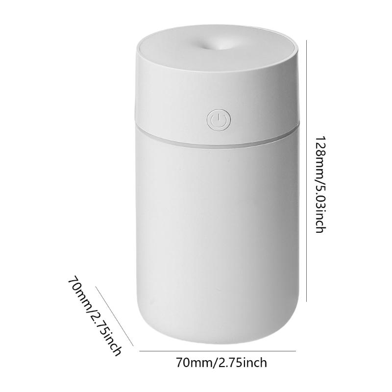 Rechargeable Mini Humidifier Small Desk Air Humidifier with Colorful Atmosphere Light and 4/8 Hour Timer for Home Use