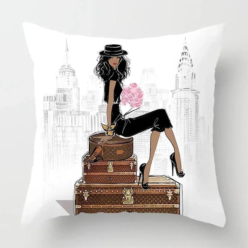45x45cm Pillow Case Home Decoration Living Room Sofa Cushion Cover Nordic Fashion Ladies Pillowcase Decoration