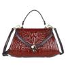 Johnature Retro Alligator Pattern Genuine Leather Women Handbags Leisure Cowhide Large Capacity Shoulder&crossbody Bags