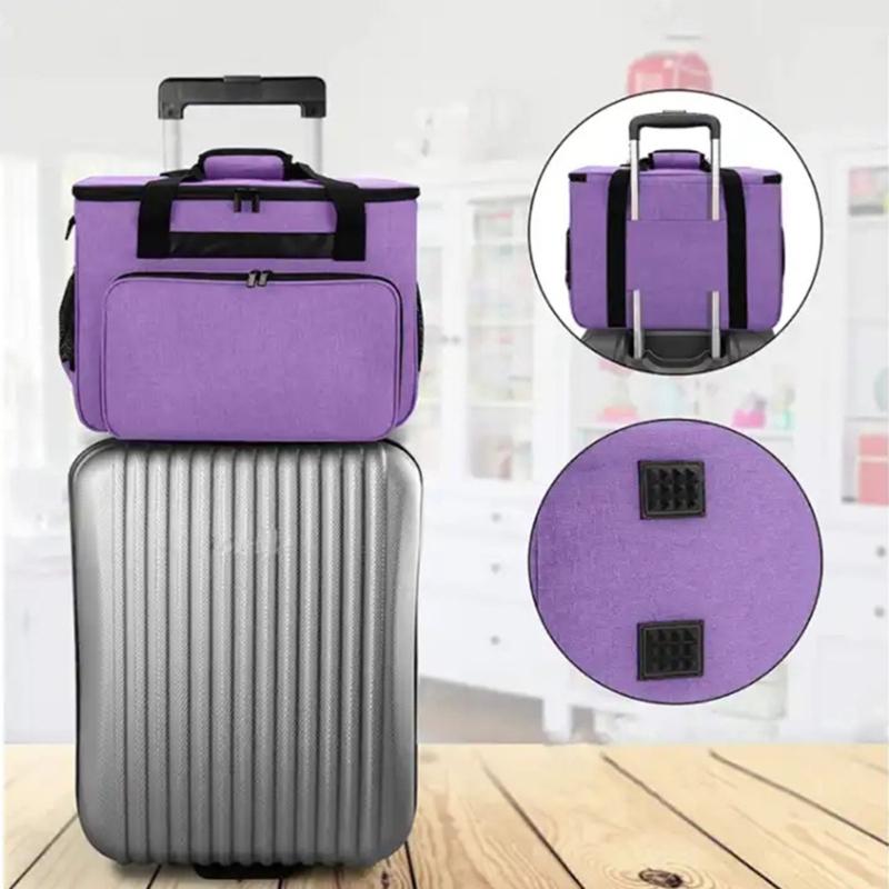 Sewing Accessories Bag Ergonomic Handle Magnetic Closures Multiple Layer Craft Tool Organizers for Home Travel Use