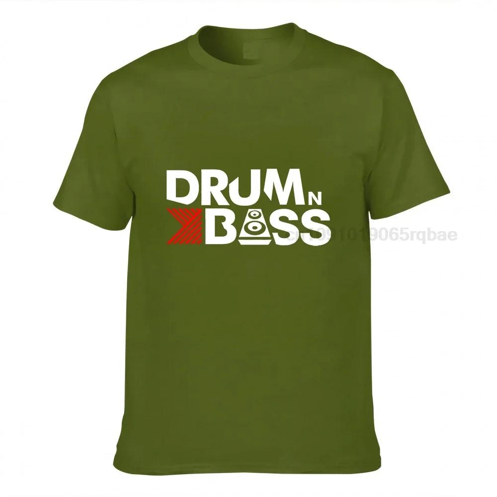 Drum N Bass Tshirt Funny Birthday Gift For Unisex Male Short Sleeve Round Neck Cotton Streetwear Casual T Shirt Summer Tops Tee