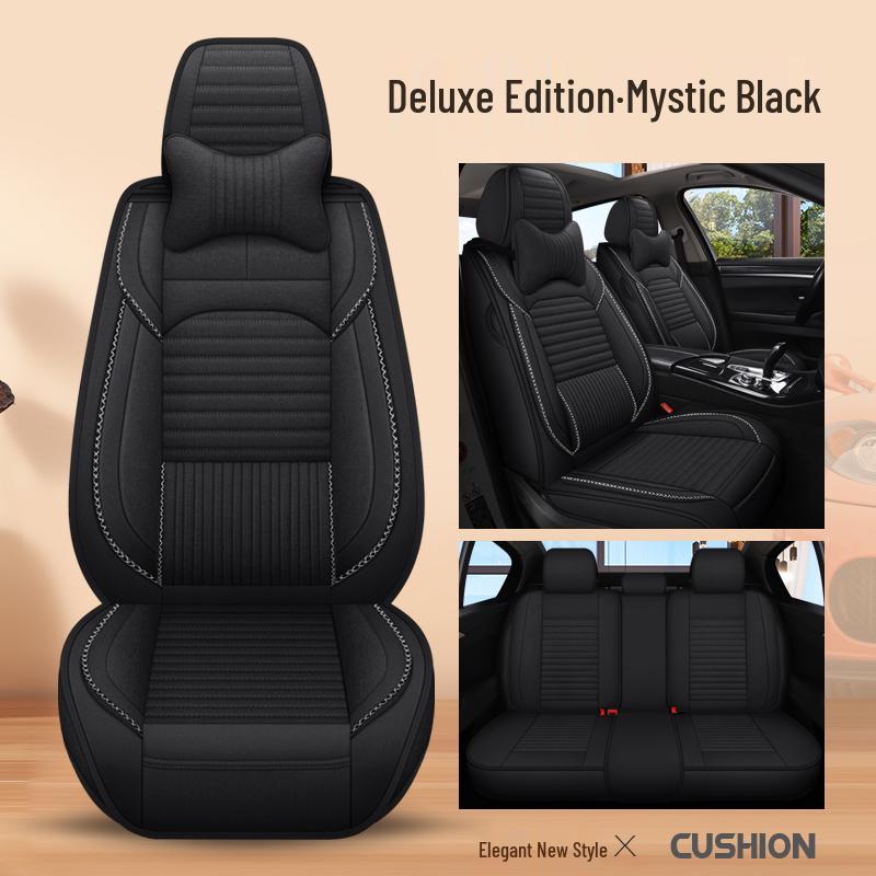 Thickened Linen Car Seat Cushion Cover for Summer