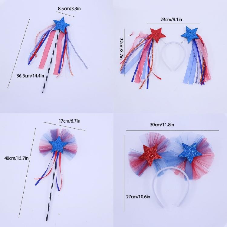 Julycostume Headbands Glittered Wand Star Julycostume Wand Head Bopper