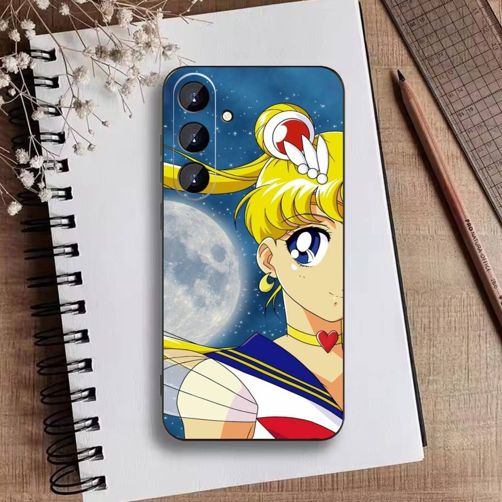 Cartoon F-Sailor M-Moons Phone Case For Samsung Galaxy A73,A72,A71,A70,A52,A51 Others Soft Black Cover