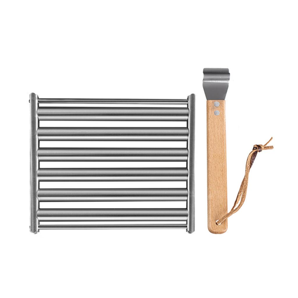 Leeseph Stainless Steel Hotdog Grill Roller, Sausage Roller Rack Barbecue Tools, Gathering Party Barbecue Camping Accessories