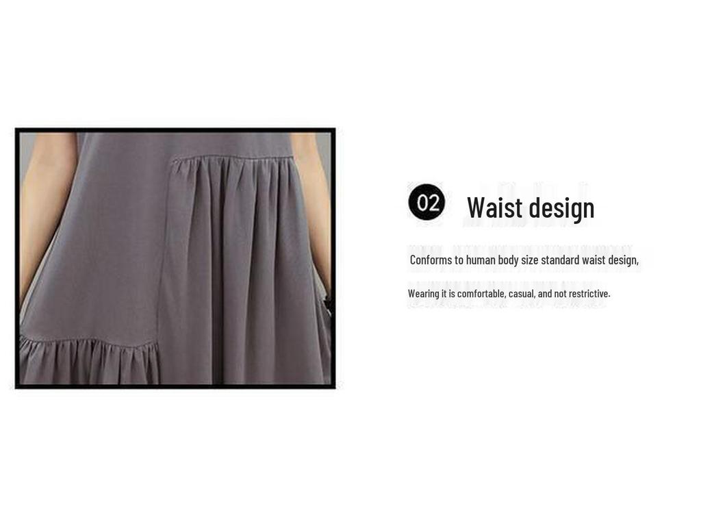 Plus Size Women's Korean Style Short Sleeve Irregular Patchwork Dress