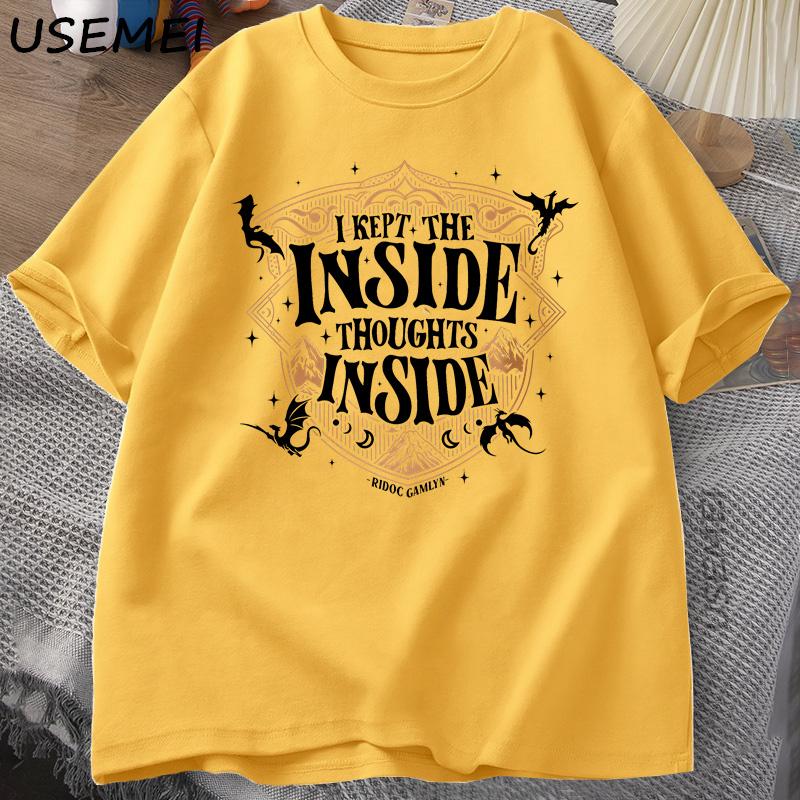 Ridoc Quest Squad Comfort Colors Shirt Ich habe die inneren Gedanken drinnen behalten Tee Onyx Storm Fourth Wing Shirt für Fans Buchliebhaber
