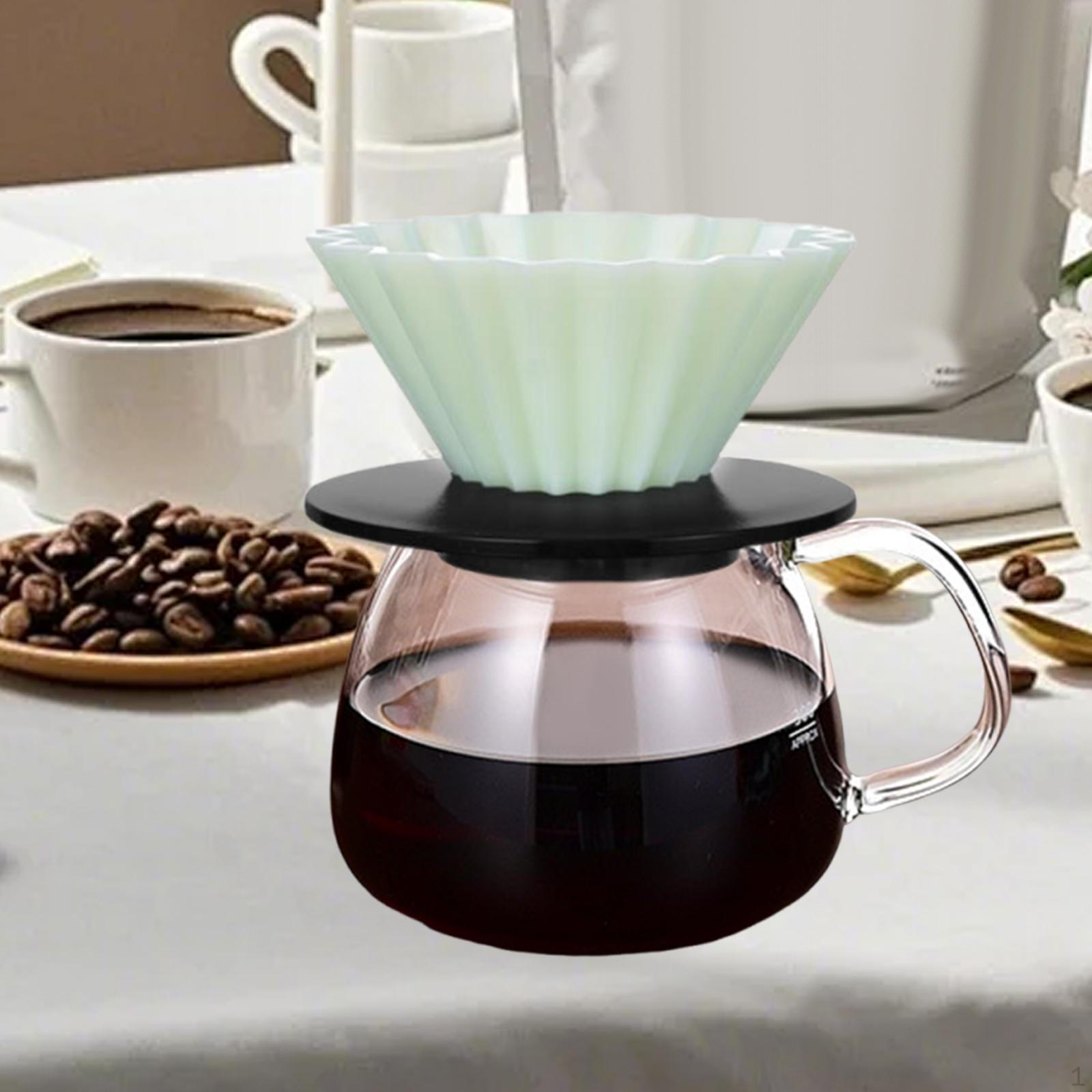 

Resin Coffee Cup Brew Cone Drip Easy to Clean Pour over Dripper for Office Kitchen clear and green