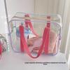 Large-capacity transparent makeup bag, home travel toiletry bag, convenient waterproof beach bag, high-value portable storage bag, set of 2