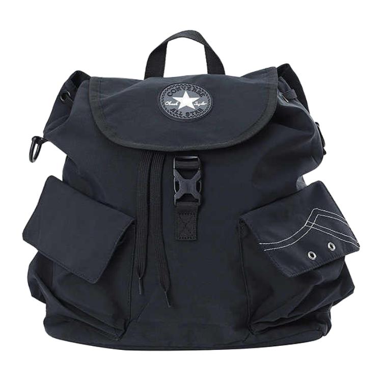 Converse Simple Convenient Fabric Backpack Unisex Backpacks Black UA5919-023 Black