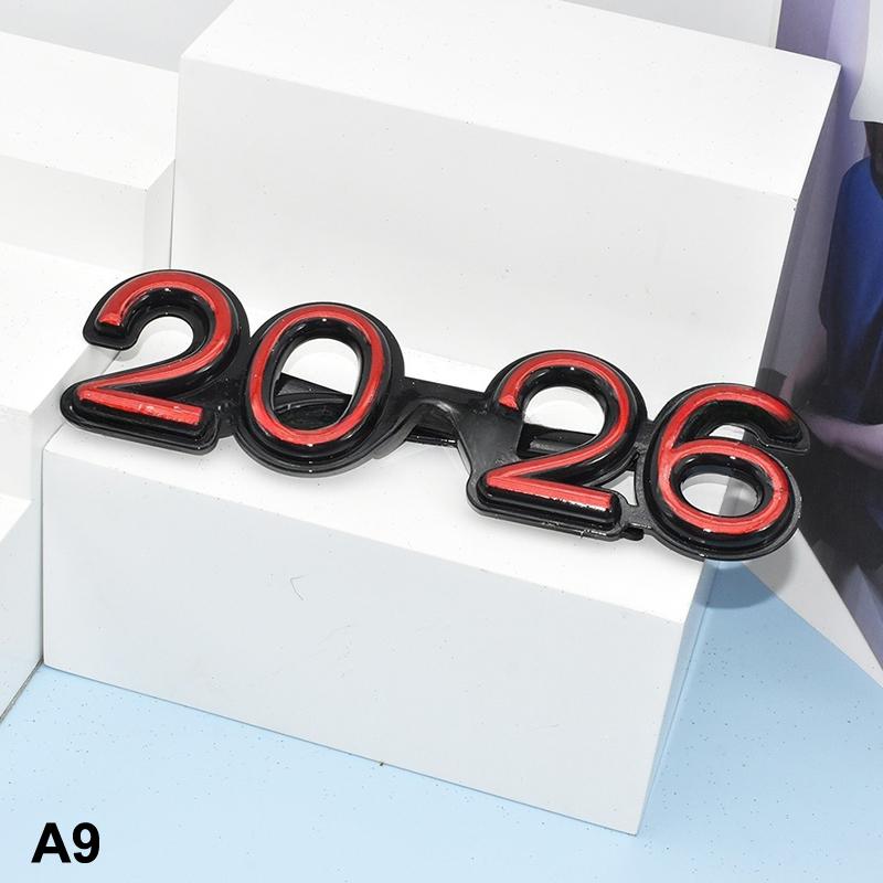 2026 Number Eyeglasses 2026 Happy  Year Glasses Diamond Glitter Sunglasses Cosplay Prop Xmas Party Decoration Funny Glasses