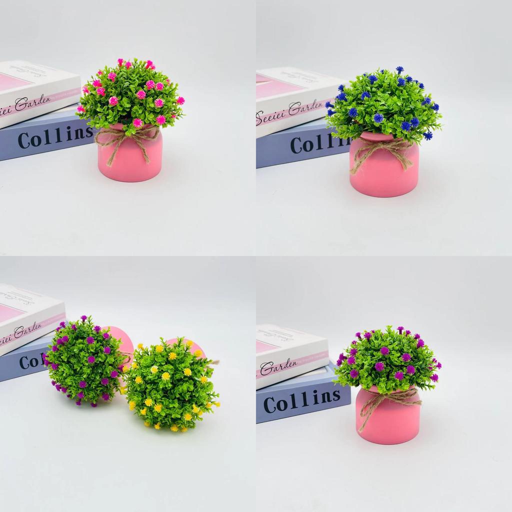 Starry Sky Artificial Flower Pot For Home Office Decor With Plastic Material And Wedding Use