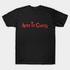 Men Black Print T-shirt Alice In Chains No-Cut Heat Transfer Print Cotton Tshirt