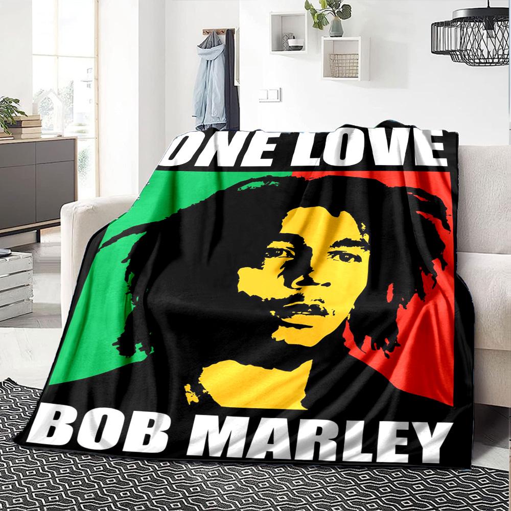 Bob Marley Blanket Comfortable Great for Picnics Office Chair Bedding for All Seasons Digital Print Perfect Gift for Relatives and Friends