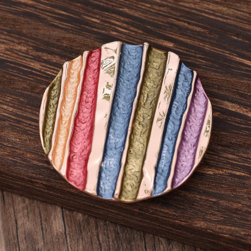 Heiß verkaufende emailierte geometrische Blume magnetische Brosche, modische kreative Blumenbrosche für Damen