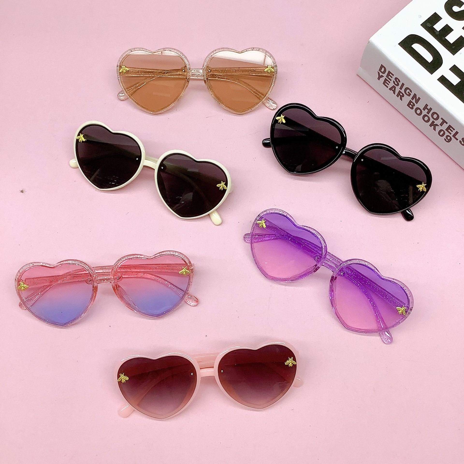 

Модные детские солнцезащитные очки Bee Peach Heart, модные детские солнцезащитные очки Street Shot, солнцезащитные очки с круглым лицом