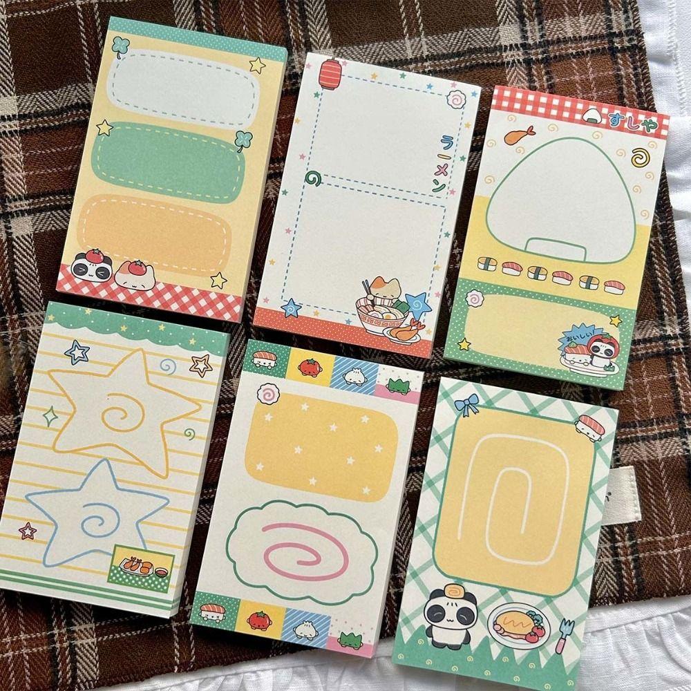 

Panda Memo Pads Multipurpose Sticky Note Cute Scrapbook Paper School Stationery Rice Ball
