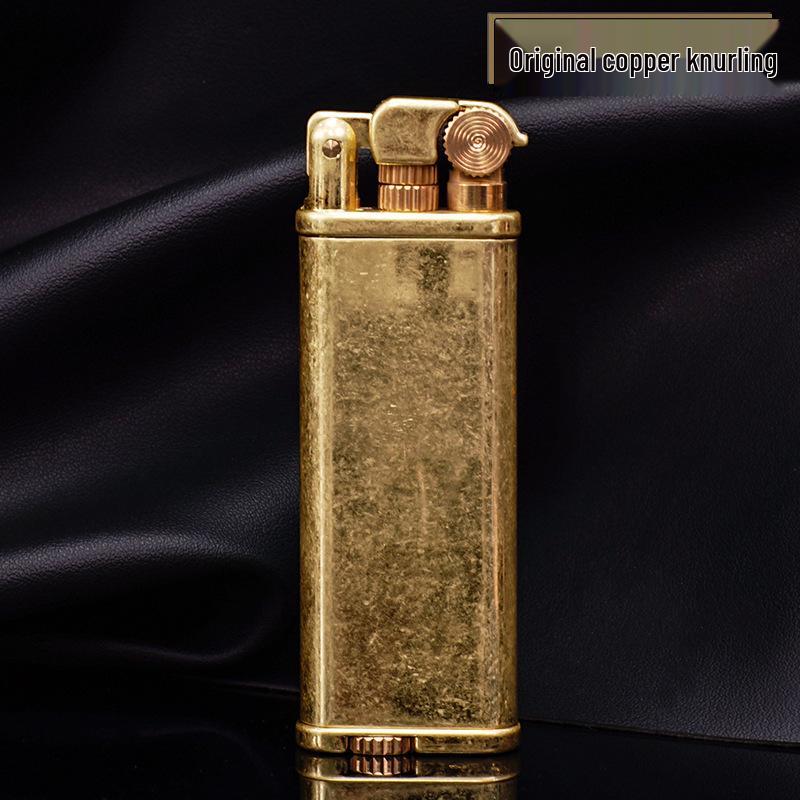 CHIEF Leader 316 Ultra-Thin Slim Metal Windproof Kerosene Lighter with Flint - High-End Men's Gift