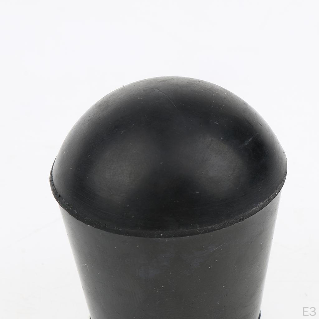 Set of 6x Crutch Ends for Rubber Tip Support , Black