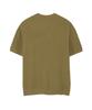 IRONYPORNO WHITELINE 86-Iro355 Basic One-Button Round Short Sleeve Knit Khaki Brown