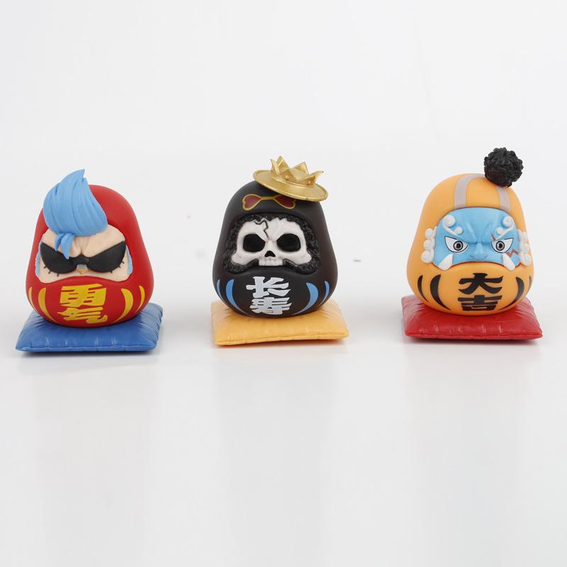 Q-Version One Piece Anime Figure Luffy Zoro Sanji Nami Cos Super Dharma Figurine Pvc Statue Model Toys Car Ornaments