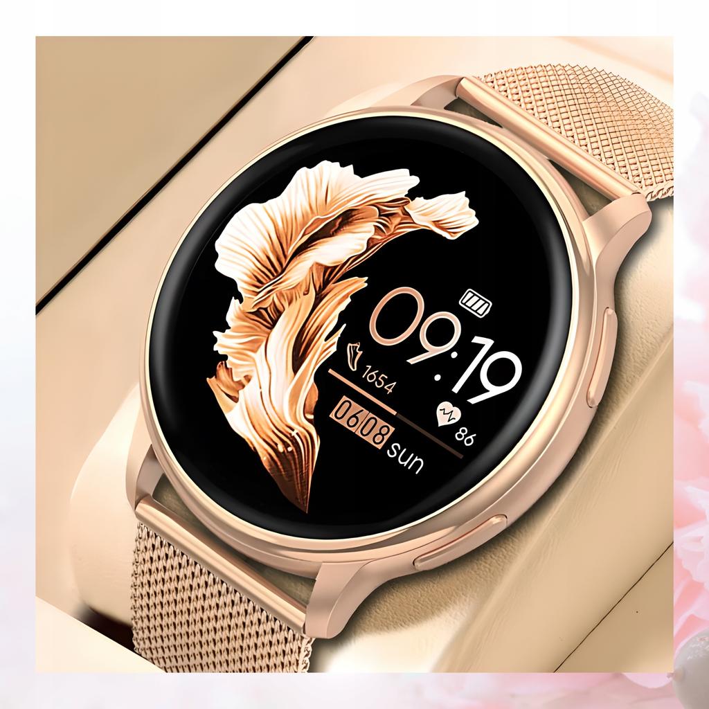 Smartwatch Women' Watch For Women Talking 280Mah Blood Pressure Monitor Gold