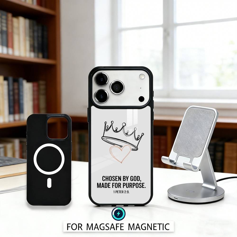J-Jesus B-Bible Verse Phone Case For iPhone17,16,15,14,13,12,Pro,Max,Magnetic For Magsafe Wireless Charging