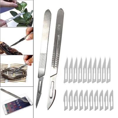 Stainless Steel 1 Scalpel Handle 10 Scalpel Blades Sterile