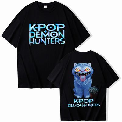 Summer KPop Demon Hunters Derpy Tiger 2025 New Movie T-Shirts Men Women Casual O-Neck Short Sleeve Shirts Unisex Y2k Streetwear