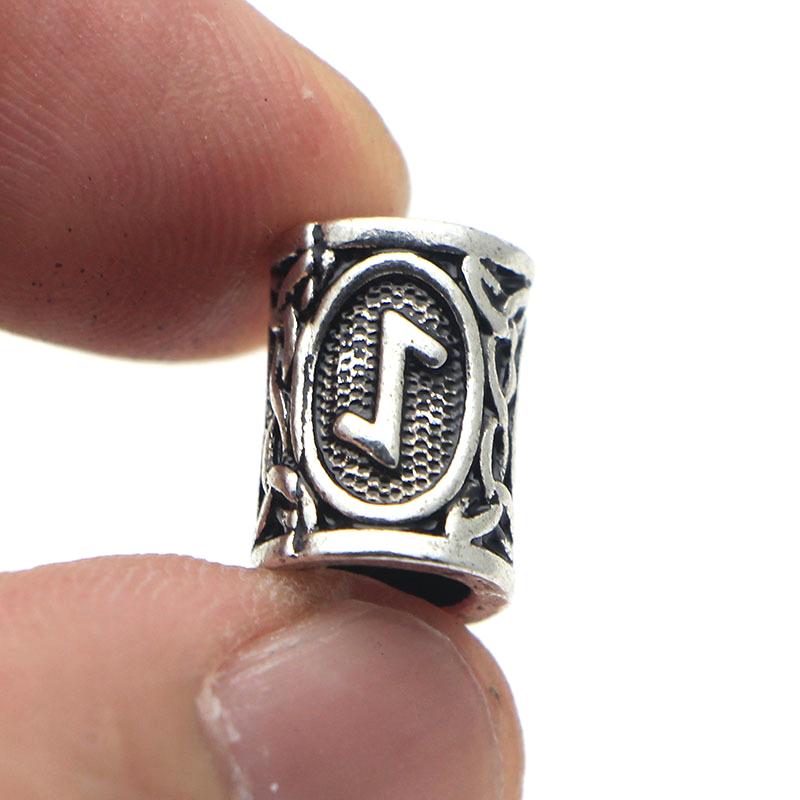 24 Pcs Viking Runes Set Loose Beads Spacer Beads For Hair Braid Diy Jewelry