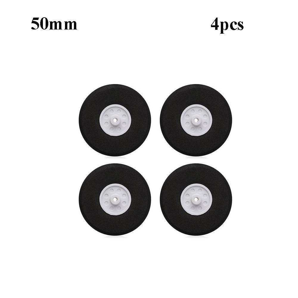 4pcs New 25~76mm Kids Plane Toy Parts Black 1" - 3" Inch Tail EVA Sponge Wheel Hub Plane Accessory