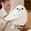 White Owl Animals Plush Toys Snowy Crooked Head Bird Stuffed Simulated Model  Animal Decor Birthday Gifts