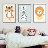 Lovely Cartoon Animal Lion Children's Room Decorative Paintings Nursery Canvas Painting Wall Art Cuadros Decoracion Dormitorio