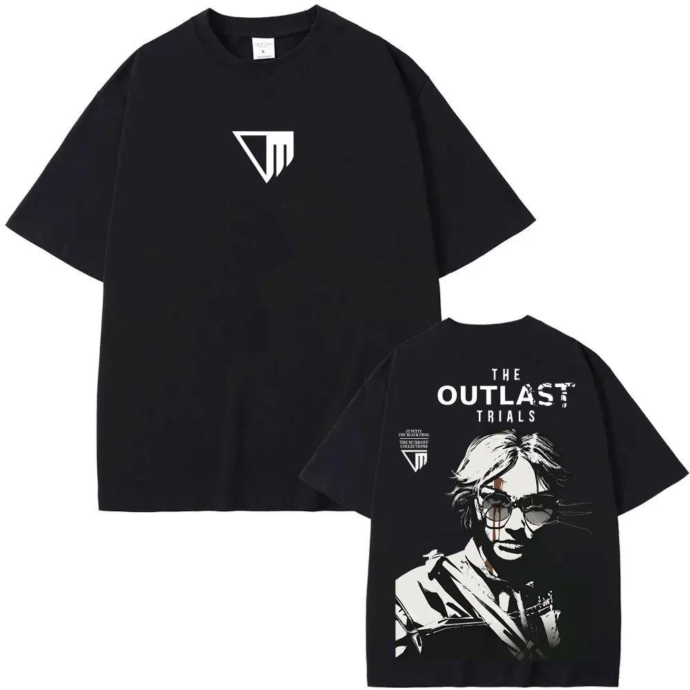 2026 New Horror Game Graphic Printing TEE Outlast Trials Players DrawingsTshirt Cotton Casual Loose Streetwear Unisex