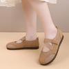 Women Ballet Style Mary Jane Shoes Hollow Mesh Breathable Thin Sole Versatile Mom Casual Flats