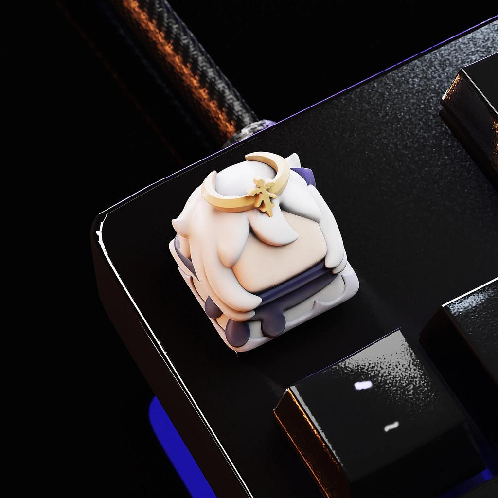 Genshin Impact Artisan Keycap Resin Custom Personalized Keyboard Cap Cute Anime KeyCap for Mechanical Keyboard Accessories Gifts