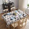 American Country Style Rectangle Tablecloth for Table Decor Waterproof Reusable Table Cloth for Table Holiday Party Outdoor