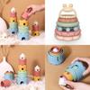 Montessori Stacking Toy For Children Silicone Sensory Development Educational Playset