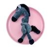 Three-Dimensional Black Horse Beaded Ornament Keychain Plush Doll Pendant