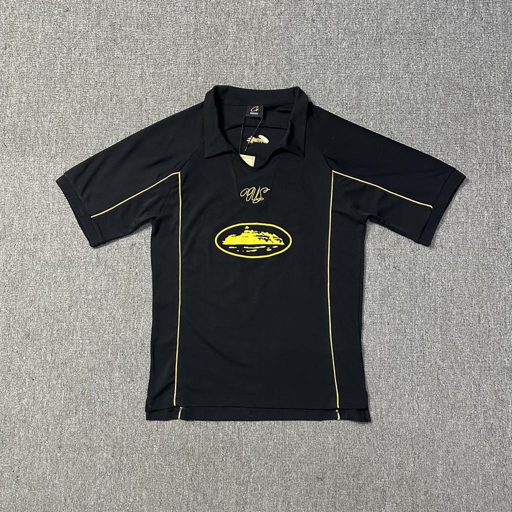 European and American High Street Trendy Brand Alcatraz Sports Short-sleeved T-shirt Football Uniform Breathable Polo Shirt Couple Outfit