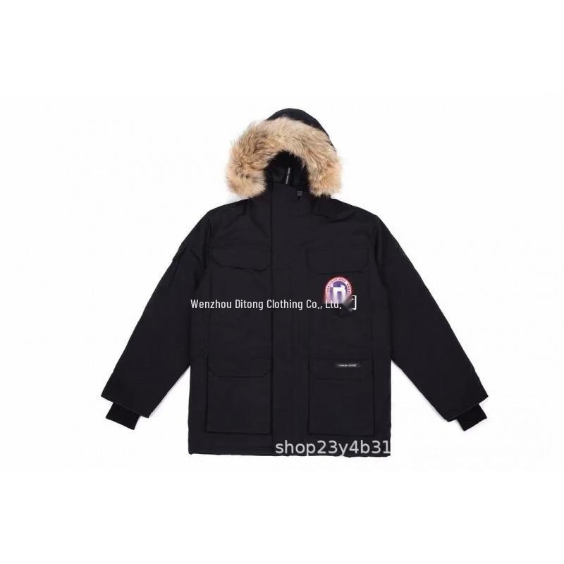 Unisex Expedition Down Jacket Model 08 with Wolf Fur Hood