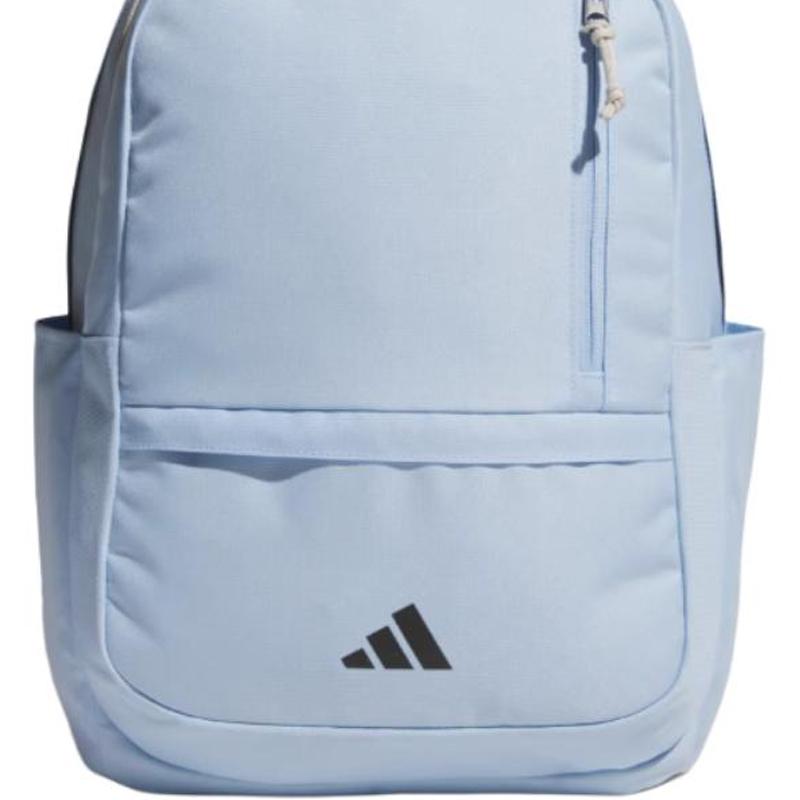 Adidas Logo Zip Closure Recycled Polyester Backpack Unisex Backpack Bright-Blue JY4768