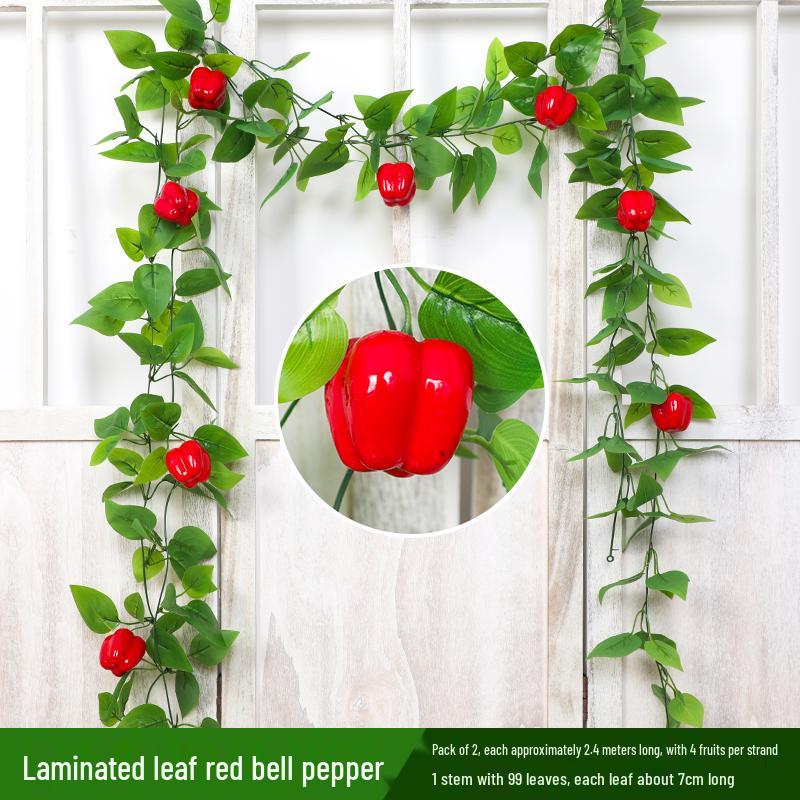 Artificial Grape Leaves and Flower Vine Ceiling Decoration