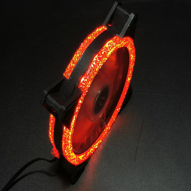 Ventola per case PC 120mm Raffreddatore Gomma antivibrazione regolabile LED Ventola di raffreddamento per computer 12V Silenziosa Ventilador PC Ventola di raffreddamento per computer