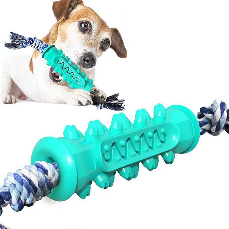 1*Rubber Dog Molar Toothbrush Toys Chew Cleaning Teeth Safe Puppy Dental Care Soft Pet Cleaning Toy Supplies Pet Accessories 1PC