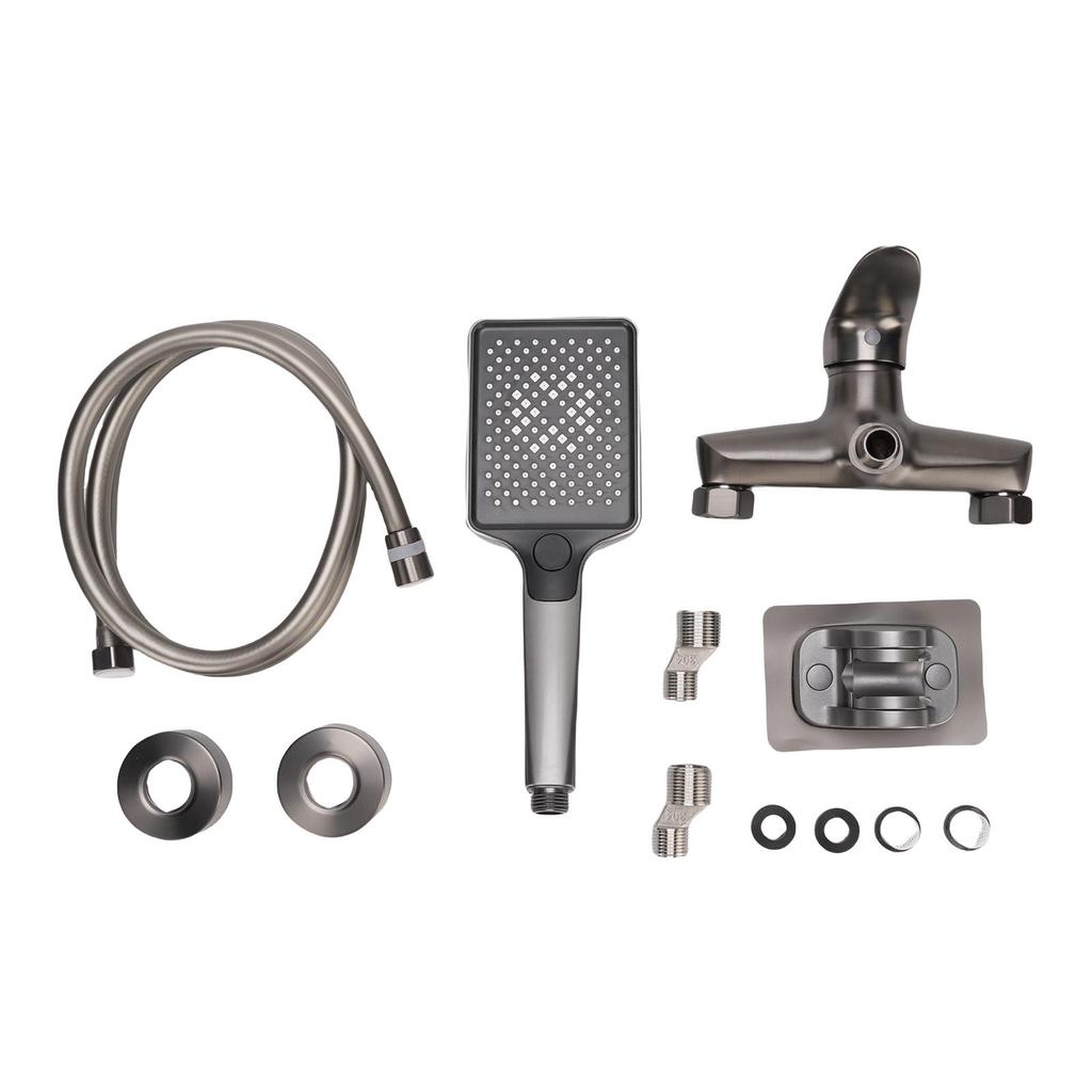 Handheld Shower Head System Kit Copper High Pressure Bathroom Shower Valve Kit with Hose Holder