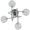 Plafonnier avec abat jour en maille métallique pour 4 LED G9